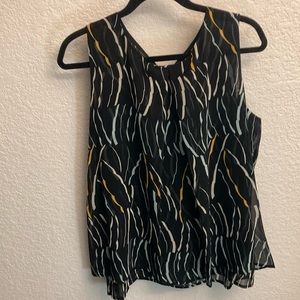 DonnaKaran Sleeveless Black multi color Top